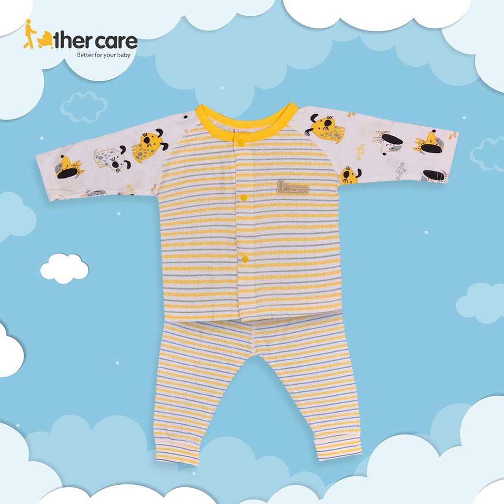 Bộ Quần Áo Trẻ em DT FatherCare Cài Giữa- Họa Tiết Kẻ Cún FC568