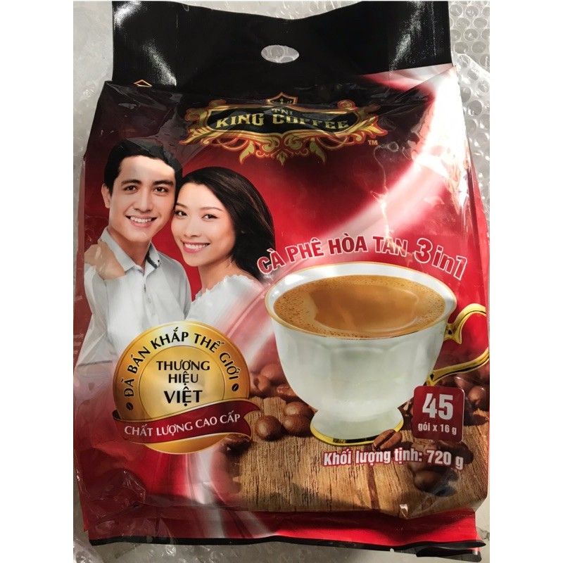 Cà phê hòa tan 3in1 KING COFFEE 45 gói