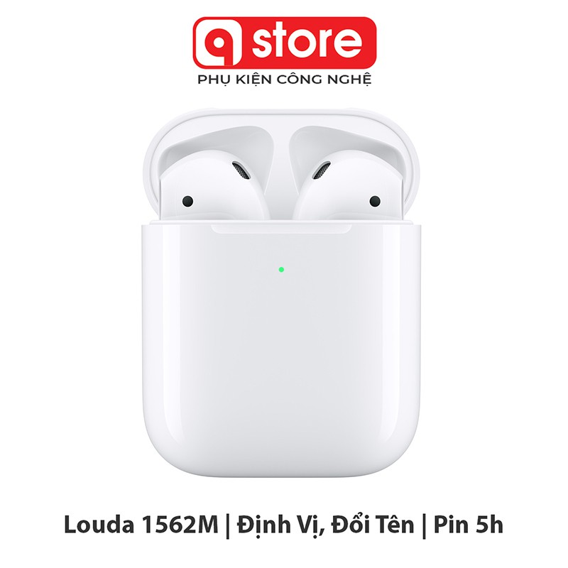 [Hổ Vằn 1562M] Tai Nghe Airpods 2 Chip Louda 1562M Cao Cấp Định Vị, Đổi Tên - Pin 5h