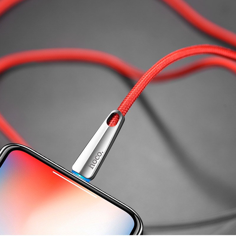 Cáp sạc nhanh ⚡FREESHIP50K⚡ Hoco U35 Lightning tự ngắt cho Iphone dài 1m2 và 2m - chính hãng
