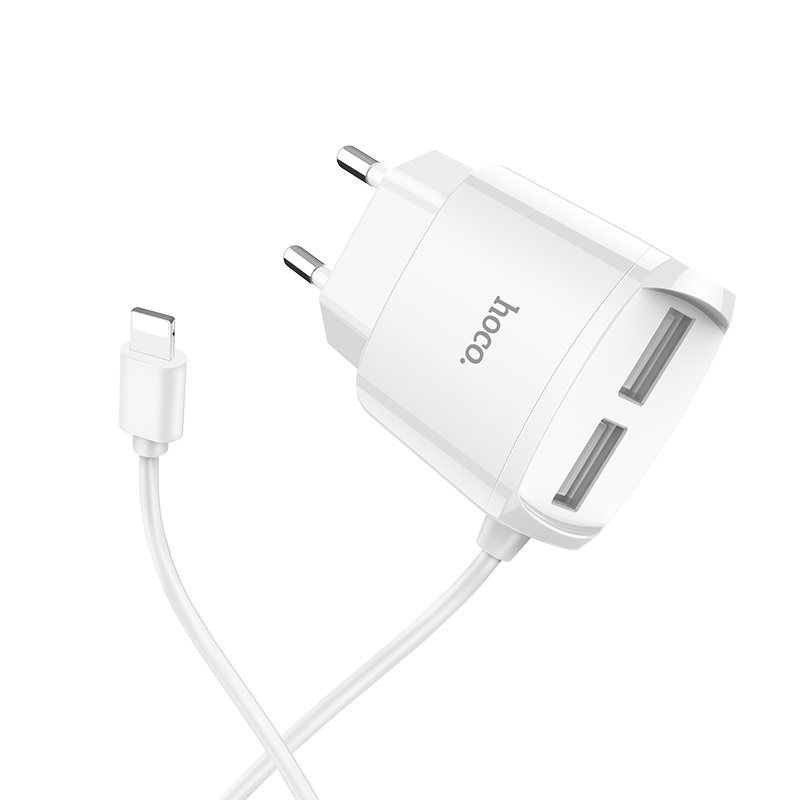 Bộ Củ Sạc Liền Dây Hoco 2 Cổng Usb C59A Micro - Hàng Chính Hãng