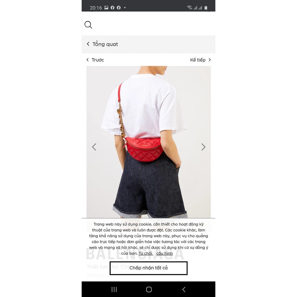 Túi Bao Tử  Estee Lauder Crossbodybag Gift 2020 Nền Đỏ