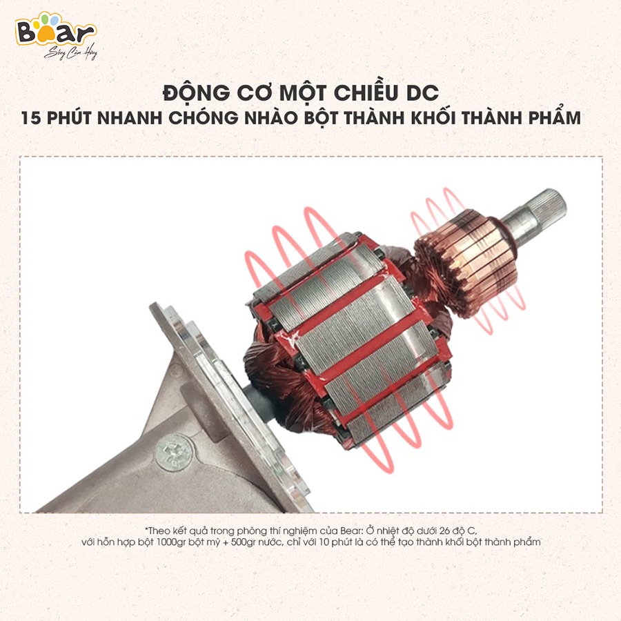 [Bear Chính Hãng]Máy trộn bột Bear 5L DM-B50V1 công suất 200W, dung tích 5L bằng ABS, Inox 304, hợp kim nhôm.