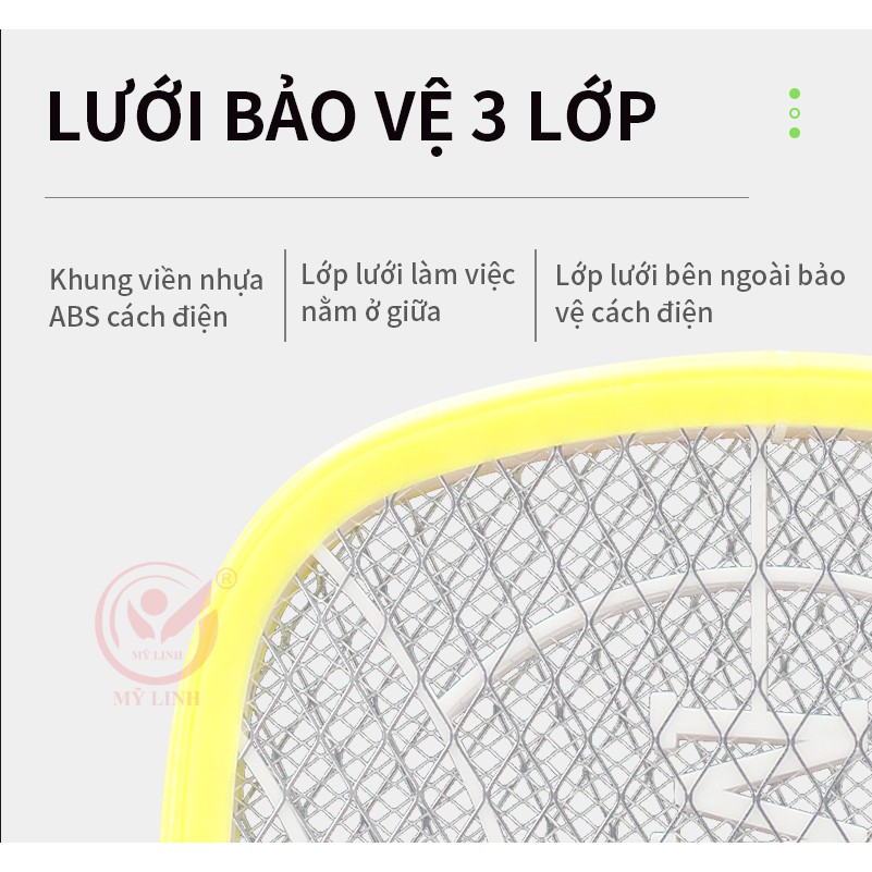 Vợt muỗi sạc điện đa năng Mỹ Linh 3888