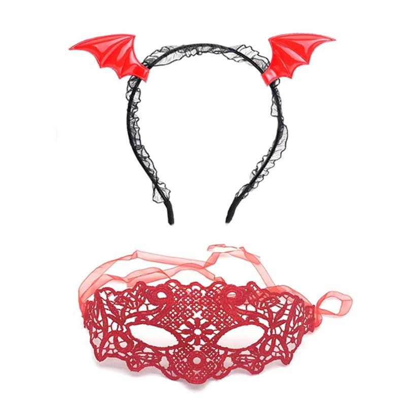 Băng Đô Hình Cánh Dơi Hoạt Hình + Cài Tóc Hóa Trang Dự Tiệc