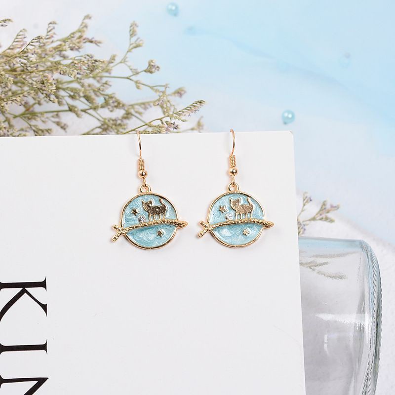 Bông Tai Hình Mèo Kitty Dễ Thương Phong Cách Hàn Quốc Đơn Giản Dễ Phối Đồ Dành Cho Nữ