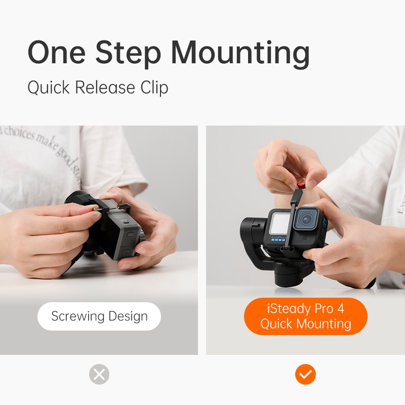 HOHEM iSteady Pro 4 - Gimbal Bluetooth Cho Gopro 10 9 8... Tay Cầm Chống Rung 3 Trục Cho Camera Action Chống Nước IPX4