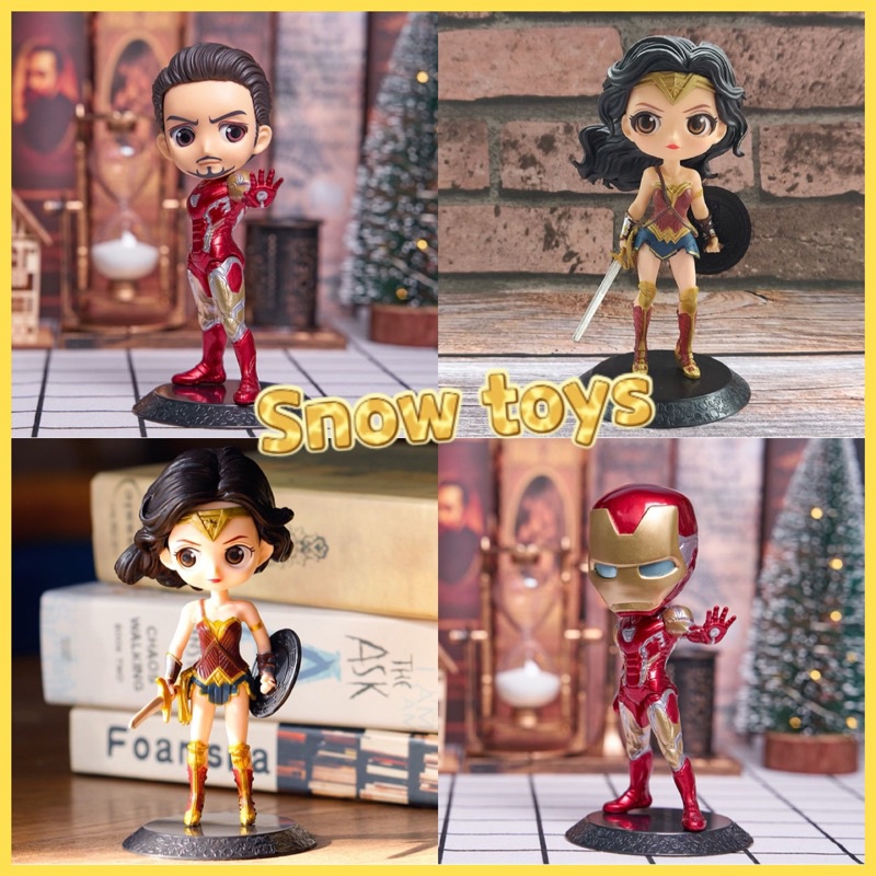 Mô hình Marvel Avengers DC - Q Posket - Joker Harley Quinn Captain Iron Spider man Thor Loki Cat Wonder Women - Cao 15cm