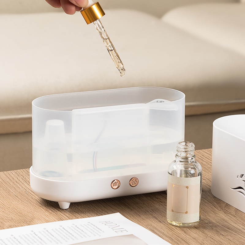 Máy khuếch tán tinh dầu FNELSE tạo độ ẩm không khí 225ml hình ngọn lửa kèm cáp USB