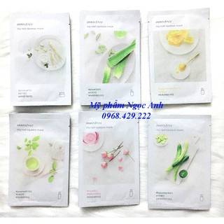 (combo 5 miếng)Mặt nạ giấy Innisfree dưỡng trắng da Hàn Quốc