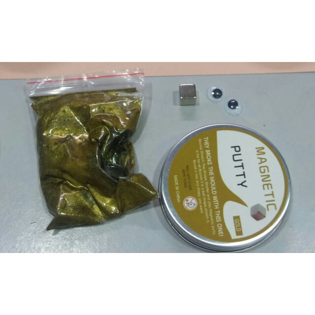 Slime nam châm 6 màu, loại nam châm vuông 7cm *2,5 cm,  35k/ 1c