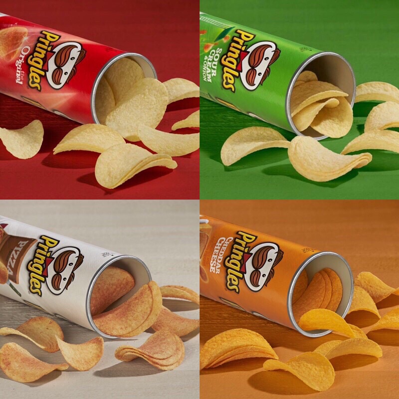 (7 Vị) Khoai tây chiên Pringles hộp 110gr