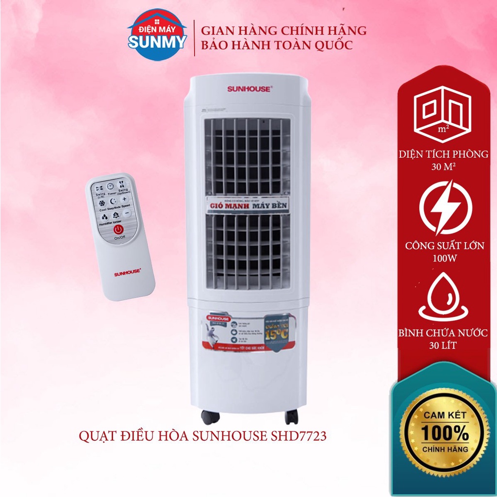 Quạt điều hòa hơi nước Sunhouse SHD7723- Hàng thanh lý không vỏ thùng