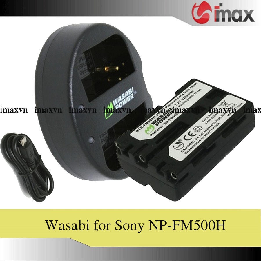Bộ 01 pin + 01 sạc Wasabi for Sony NP-FM500H