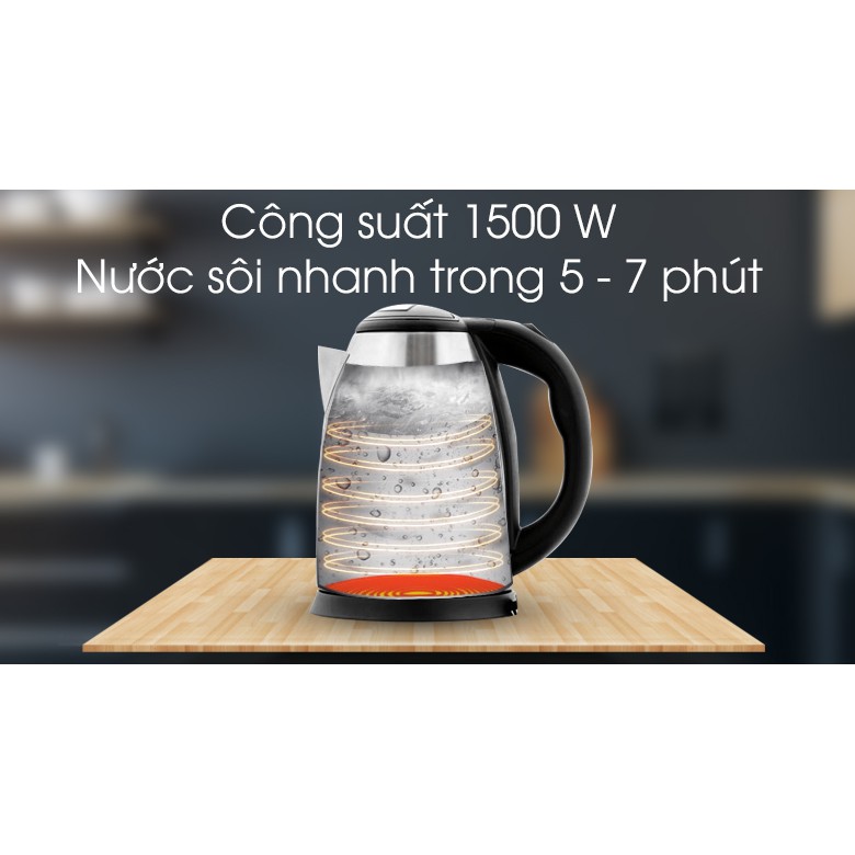 ẤM SIÊU TỐC INOX 1.8L CAO CẤP
