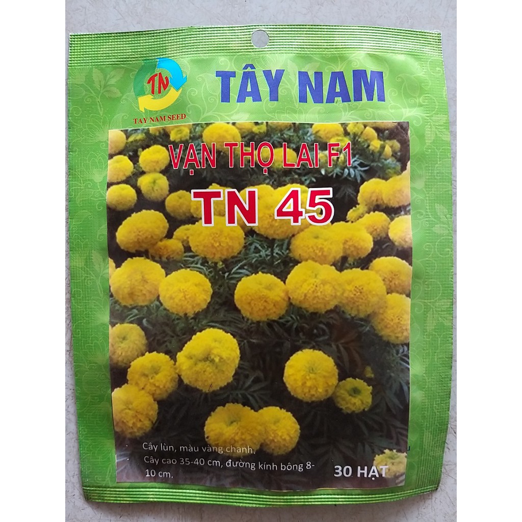 Hạt giống vạn thọ lùn cam và vàng chanh Tây Nam gói 20 hạt