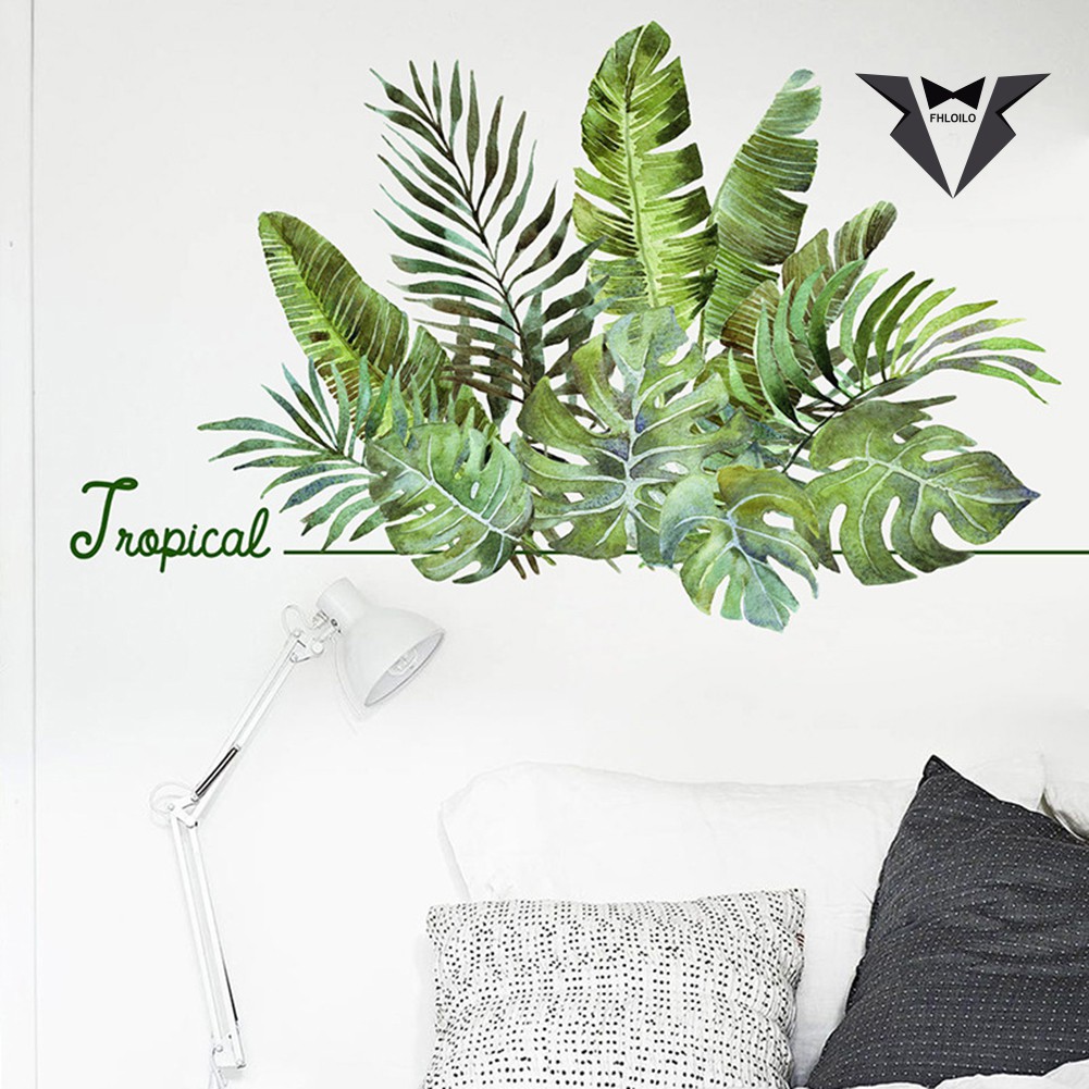 Fhloilo Tropical Plant Poster Wall Sticker 