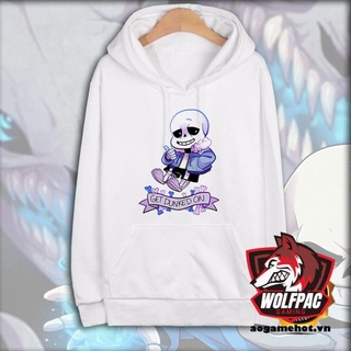 SALE- Áo Nỉ Hoodie hình bé Sans - game Undertale siêu chát