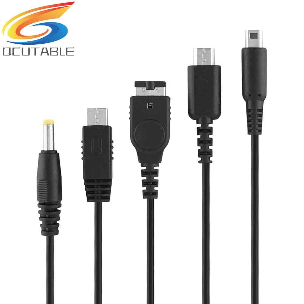 Cáp Sạc USB 5 Trong 1 Cho Nintendo Wii U New 3DS NDSL GBA SP DSi PSP