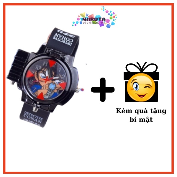 Đồng hồ trẻ em dành cho bé trai conan có đèn lazer Naruta | BigBuy360 - bigbuy360.vn