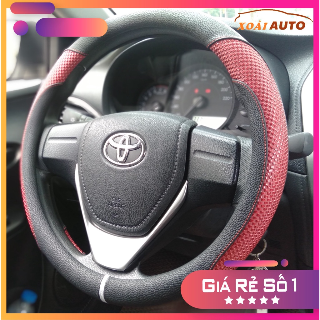 Bọc vô lăng ô tô, Ốp vô lăng YBenno da cao cấp 38cm phù hợp mọi dòng xe
