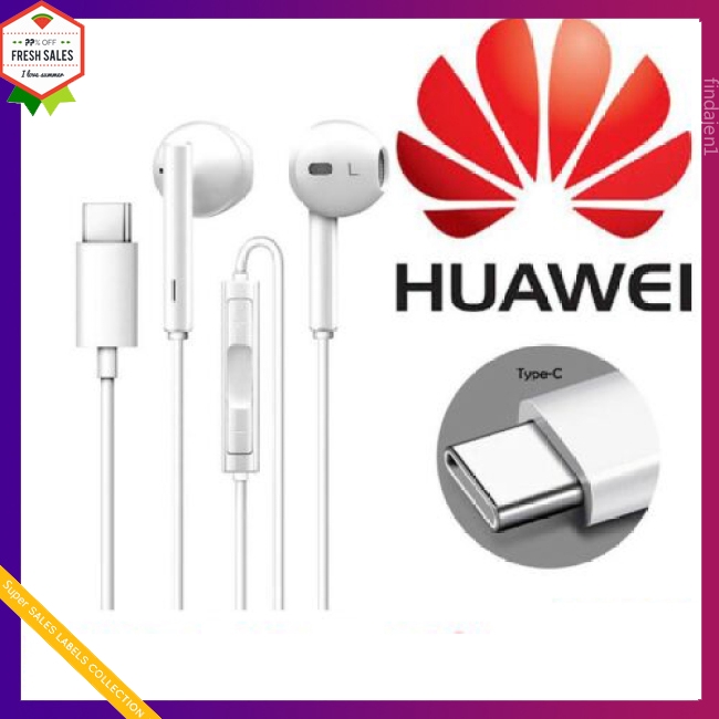 Huawei P20 Pro Mate10 USB Type-C Earphone Stereo Headphones with Mic & Volume