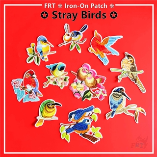 ☸ miếng dán ủi đồ 02 ủi thêu hình chim stray birds series 02 ☸ 1 miếng dán ủi lên các huy hiệu hình con vẹt