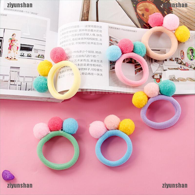 Set 2 / 5 / 10 Dây Cột Tóc Co Giãn Nhiều Màu Sắc Cho Bé Gái