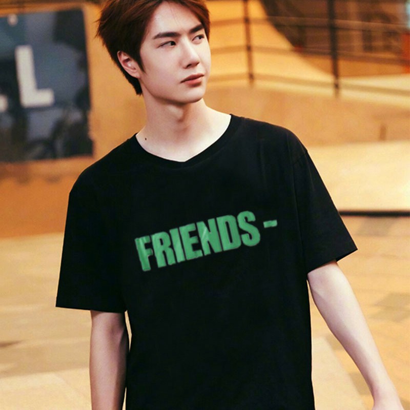 Áo phông FRIENDS_V chất liệu cotton cheap moment cùng Vương Nhất Bác_WangYibo