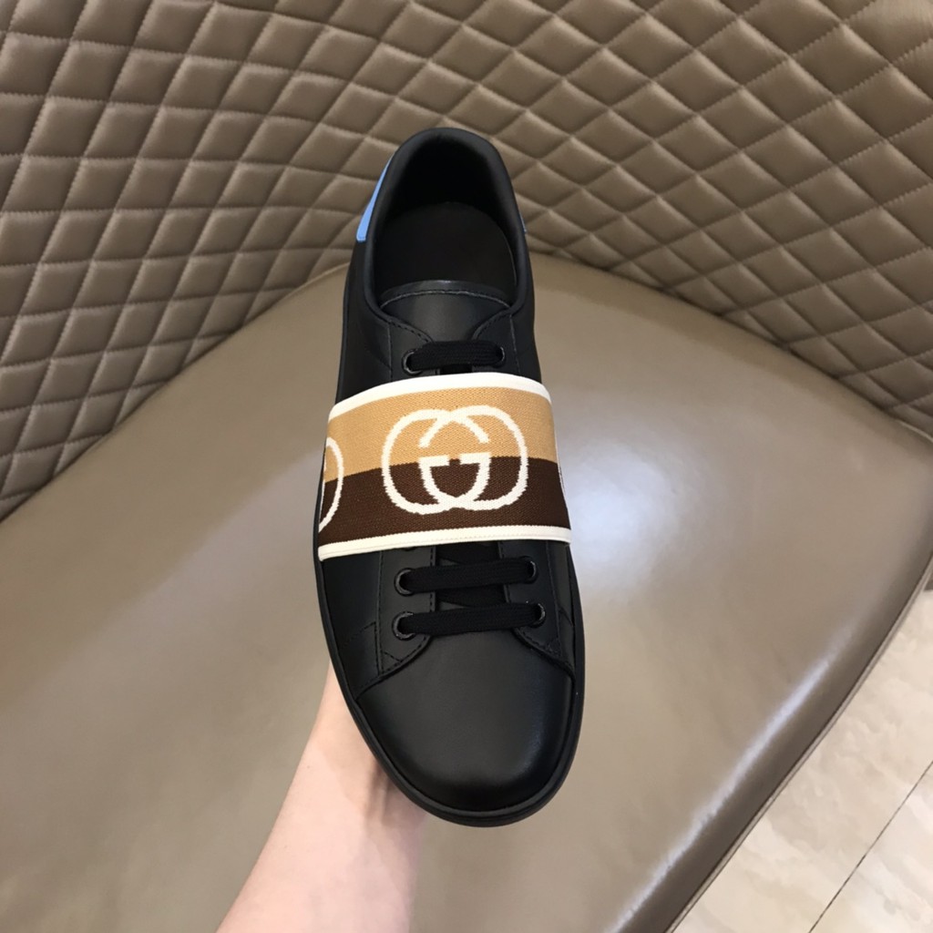 Giày sneakers nam da thật GUCCI GG GC thiết kế độc đáo, ấn tượng với họa tiết mới lạ