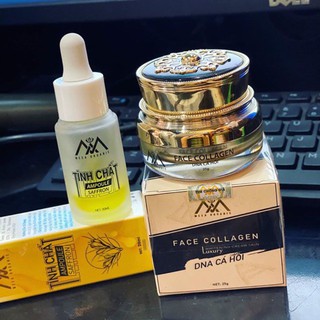 [𝐜𝐡𝐢́𝐧𝐡 𝐡𝐚̃𝐧𝐠 𝟏𝟎𝟎%] Combo Kem Face Collagen Cá Hồi + Serum