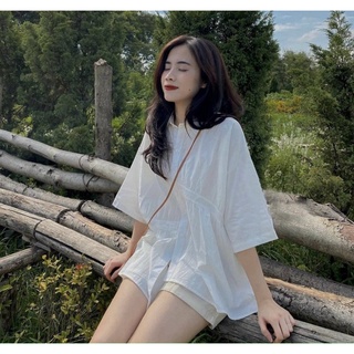 ÁO SƠ MI LỆCH TÀ NHÚN CHUN