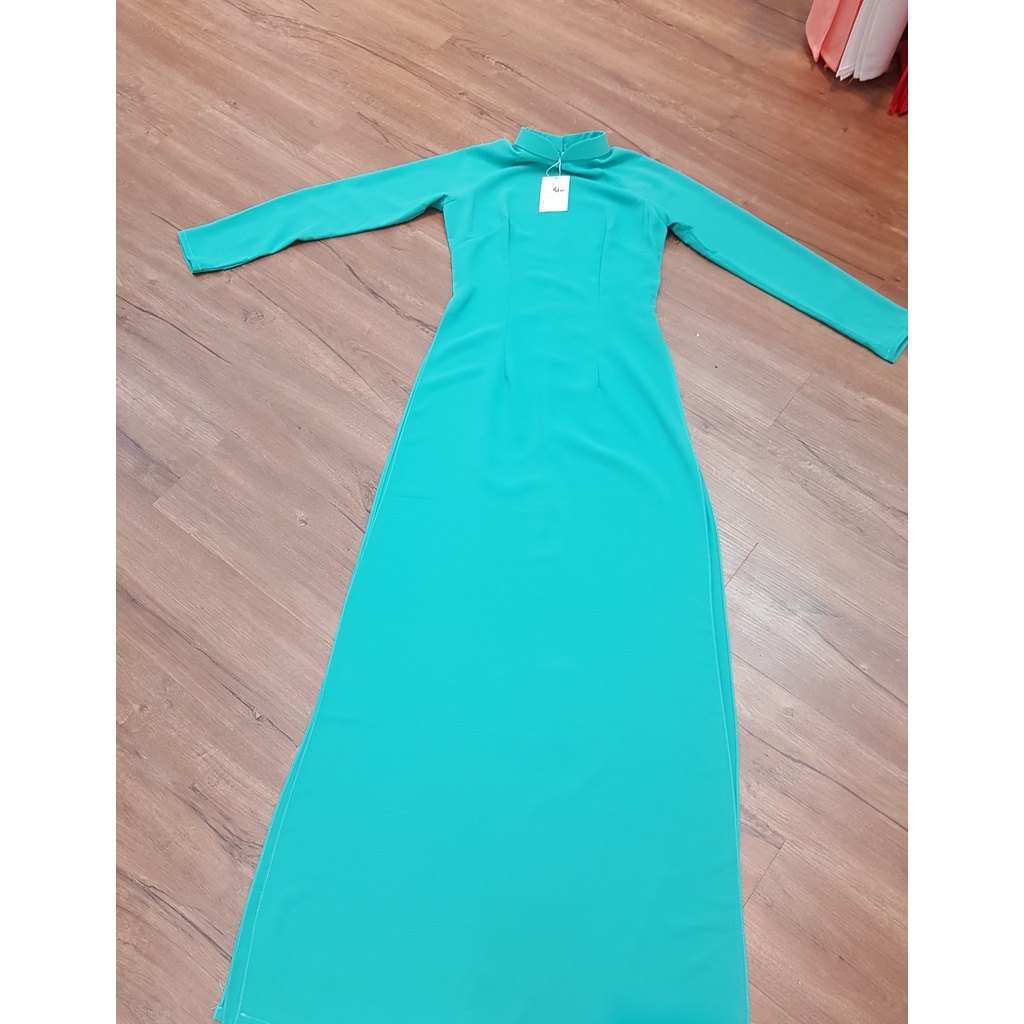 Áo Dài Truyền Thống Chifon 4 tà Màu Xanh Ngọc- Ao Dài Min | BigBuy360 - bigbuy360.vn