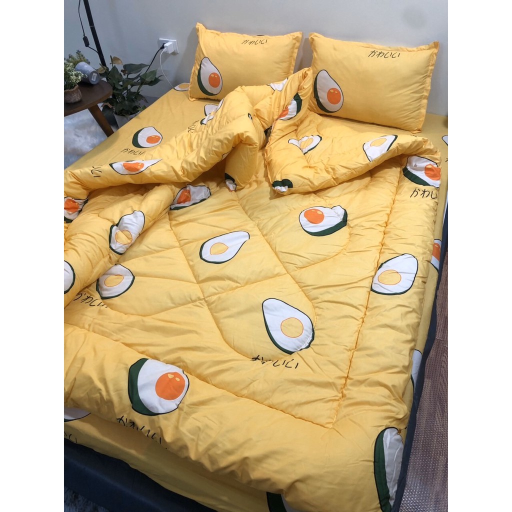 Bộ ga gối Bơ vàng  mẫu mới 2020 đủ kích thước lựa chọn | BigBuy360 - bigbuy360.vn