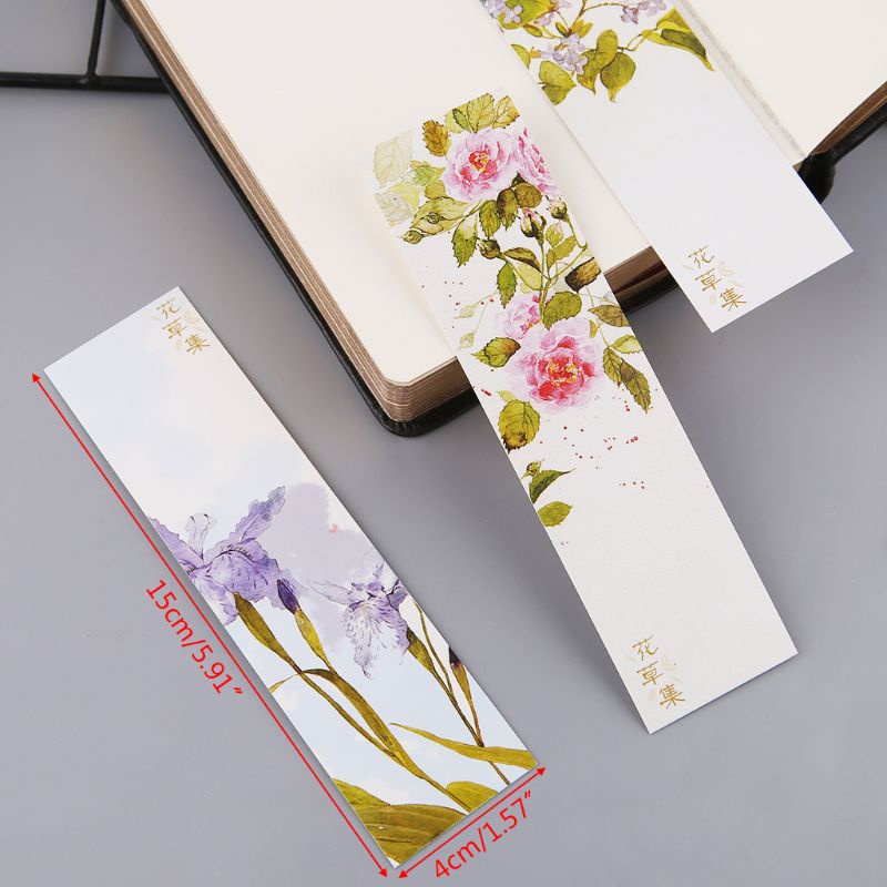 Set 30 Thẻ Đánh Dấu Trang Sách Bằng Giấy Họa Tiết Vẽ Kiểu Trung Hoa Cổ Điển Sáng Tạo