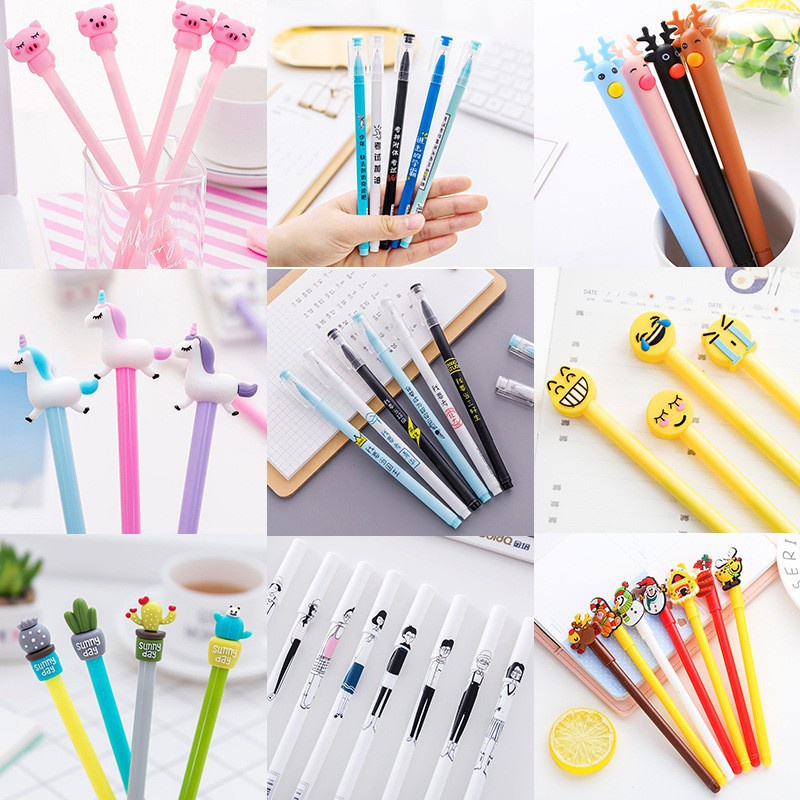 Set 20 chiếc Bút siêu xinh cute mẫu mới kèm túi đựng dễ thương