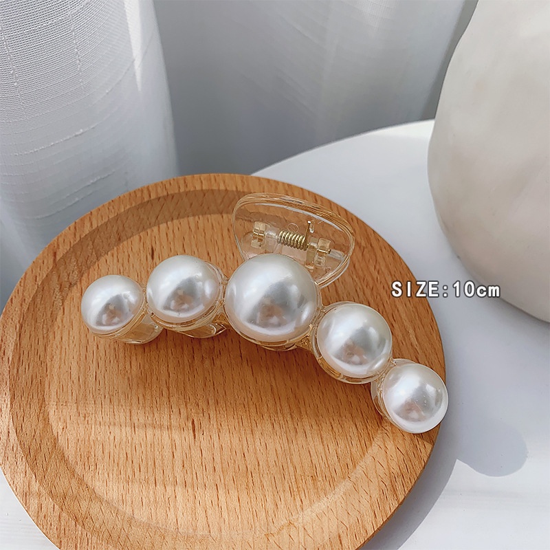 Kẹp Tóc Đính Ngọc Trai Lớn Bằng Acrylic Dành Cho Nữ