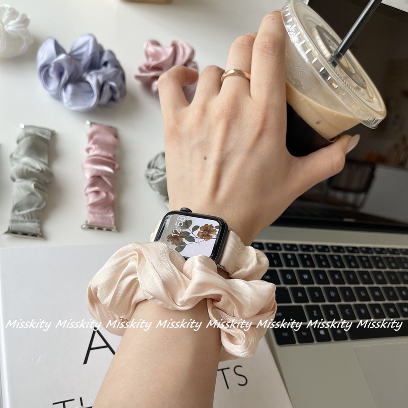 Dây Đeo Đồng Hồ Dạng Bện Co Giãn Cho Apple Watch Series 7 6 5 4 3 2 SE 41mm 45mm 42mm 40mm 44mm