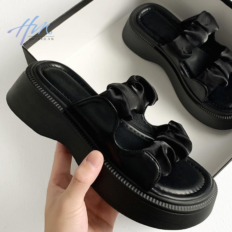 Dép Sandal Đế Dày Tăng Chiều Cao Thời Trang Mùa Hè 2022 Mới Cho Nữ