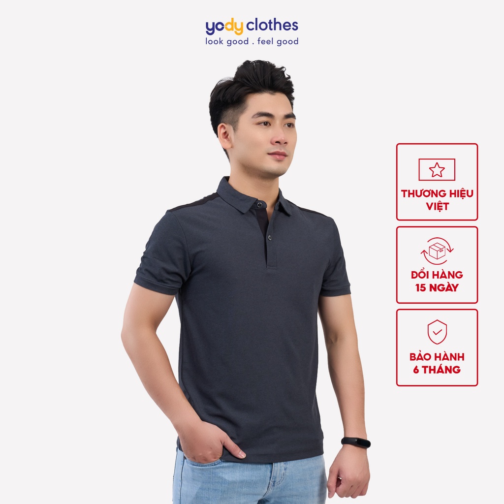[Mã WABRYD221 giảm 10% đơn 250K] Áo polo hàu nam YODY phối vai mới lạ, khử mùi, thấm hút siêu tốt APM4350 | BigBuy360 - bigbuy360.vn