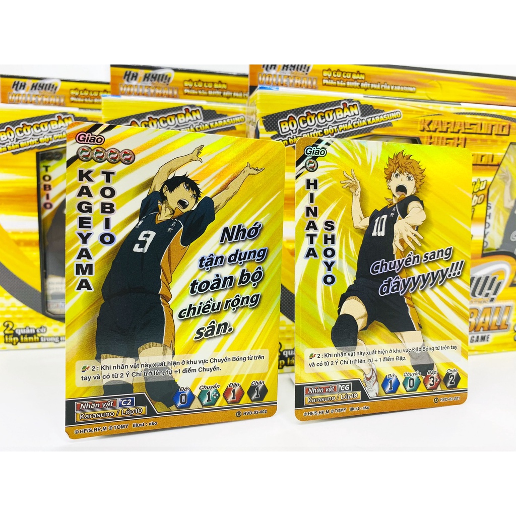 Bộ cờ bóng chuyền Haikyu - Combo 4 Bộ cơ bản - 4 bộ - 41 quân cờ/bộ