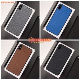 Ốp lưng Iphone XS Max vân vải Jean (Full Màu)