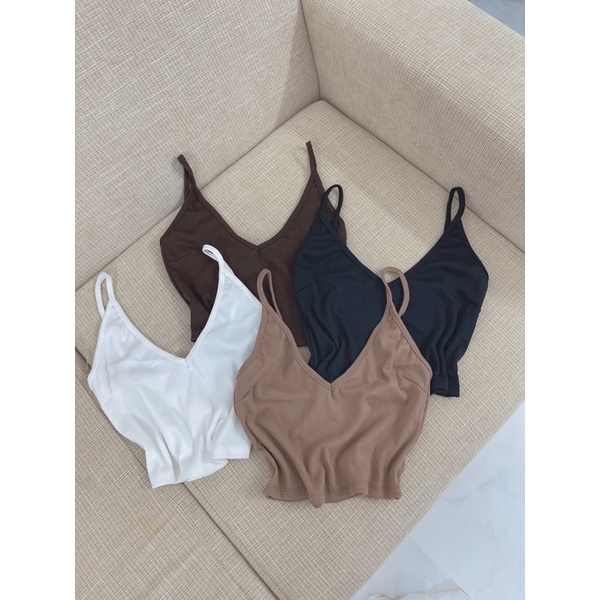 Áo dây cổ V crotop vải len dày BBeestore