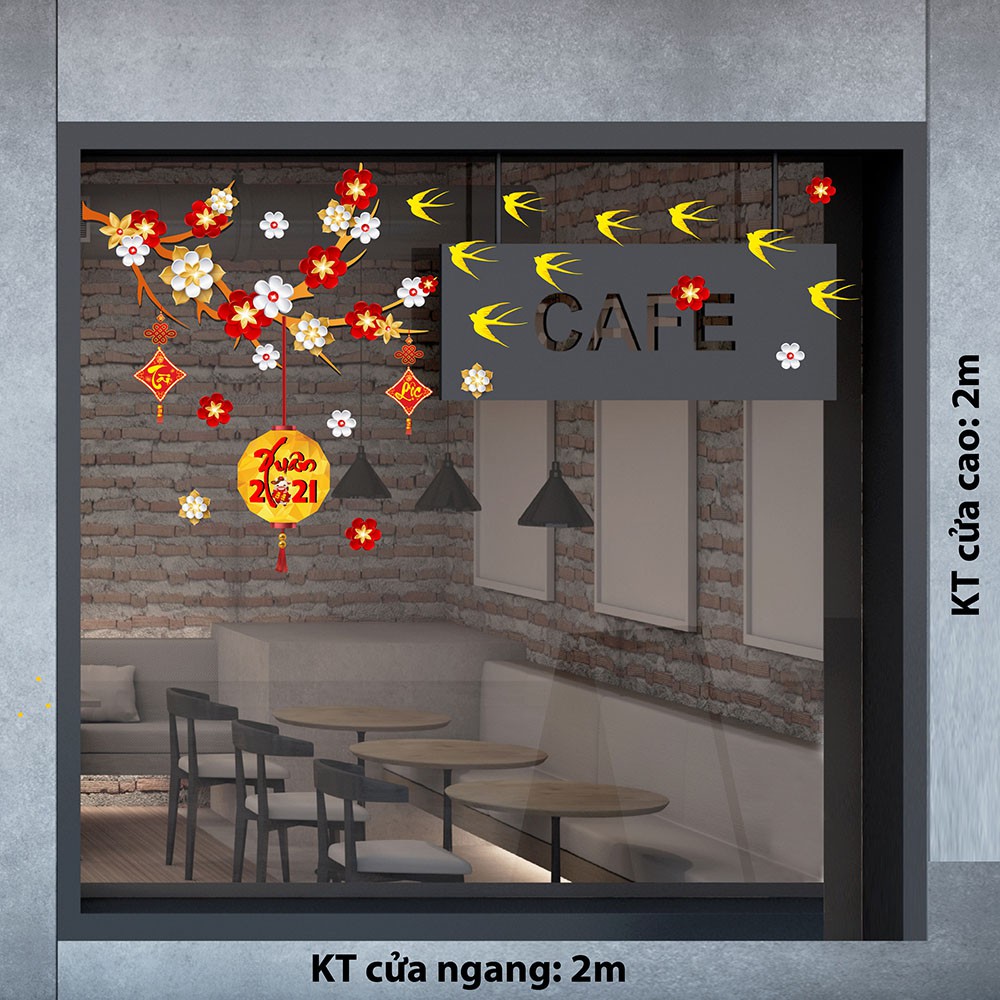 DECAL TRANG TRÍ TẾT 2021  SỐ 135