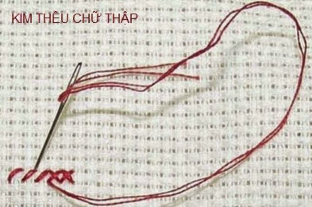 Kim thêu tranh chữ thập 10 cái