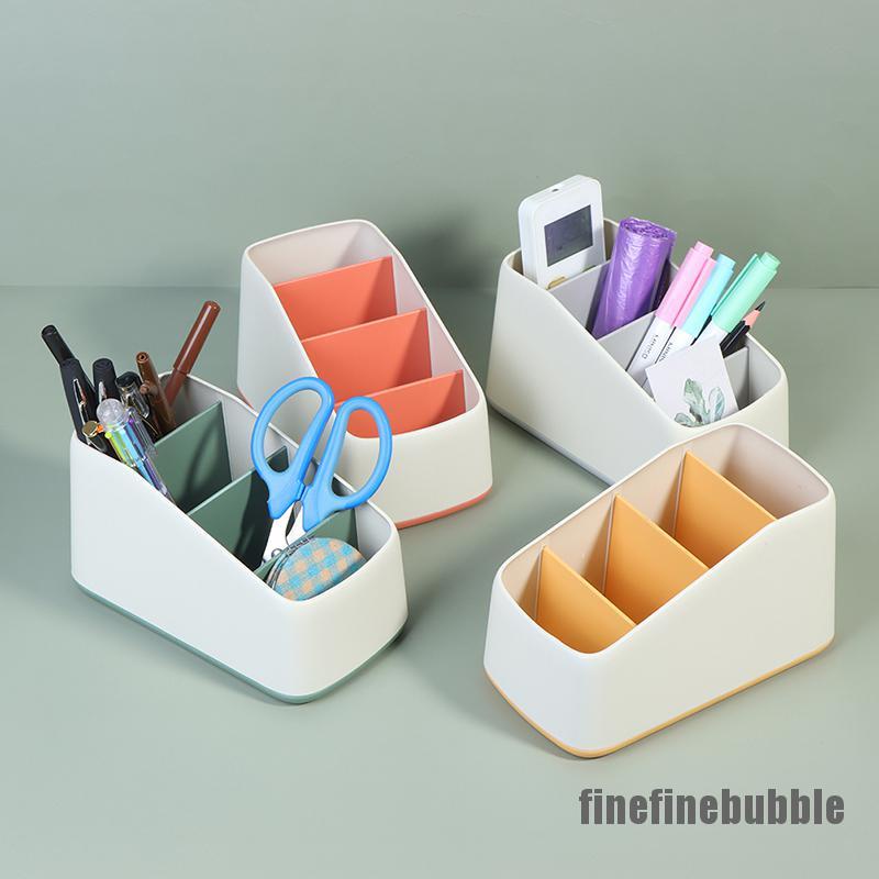 [finefinebubble 0609] Desktop Remote Control Storage Box Multi Grids Storage Container Home Organizer