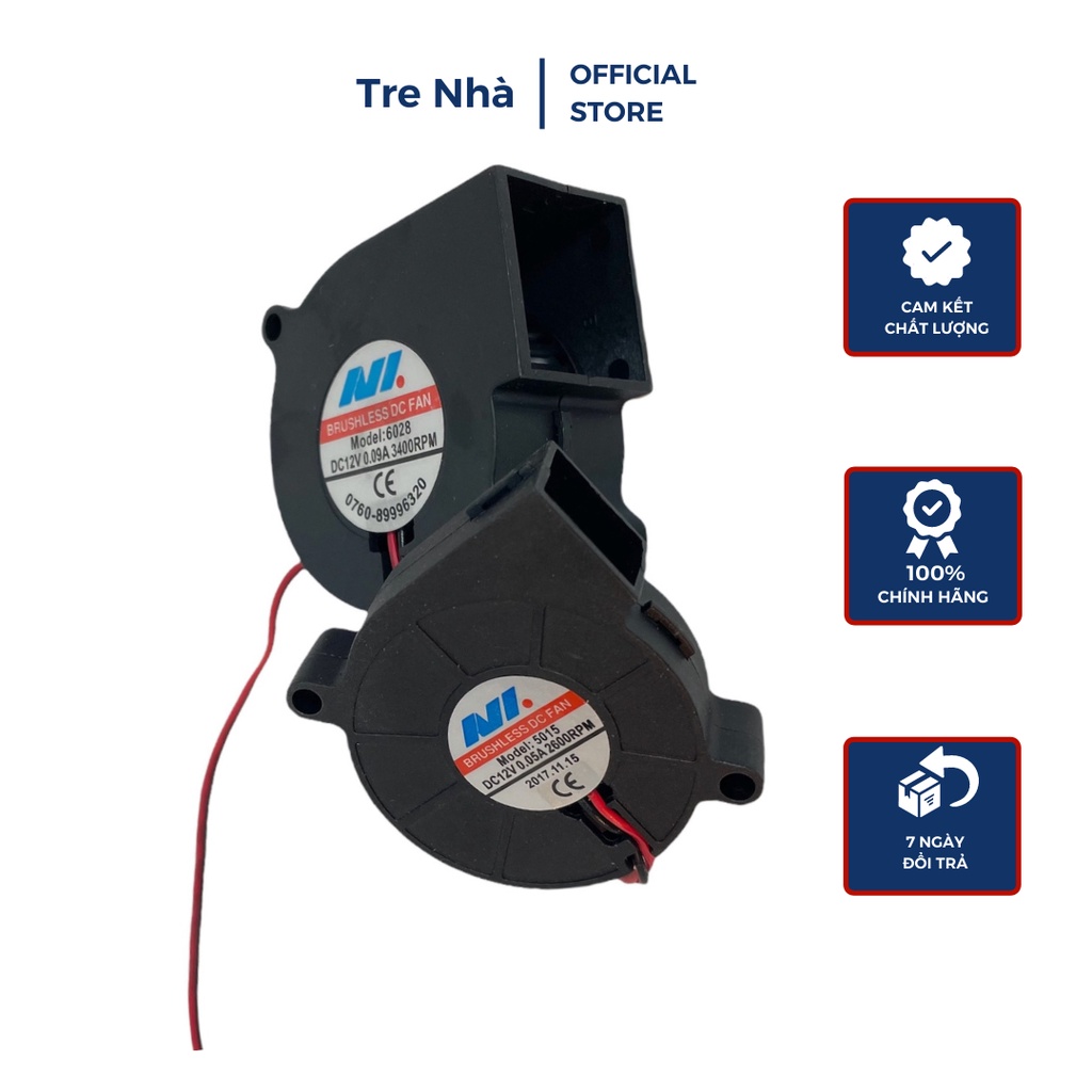 Quạt tạo ẩm phun sương quạt gió điện áp rộng DC6V-24V quạt bánh răng sâu 5015, 6028, 7530