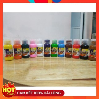 Bộ 12 màu sơn vẽ acrylic cho bé loại 30ml
