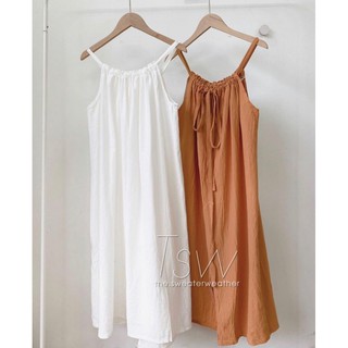 Váy 2 dây cotton thô