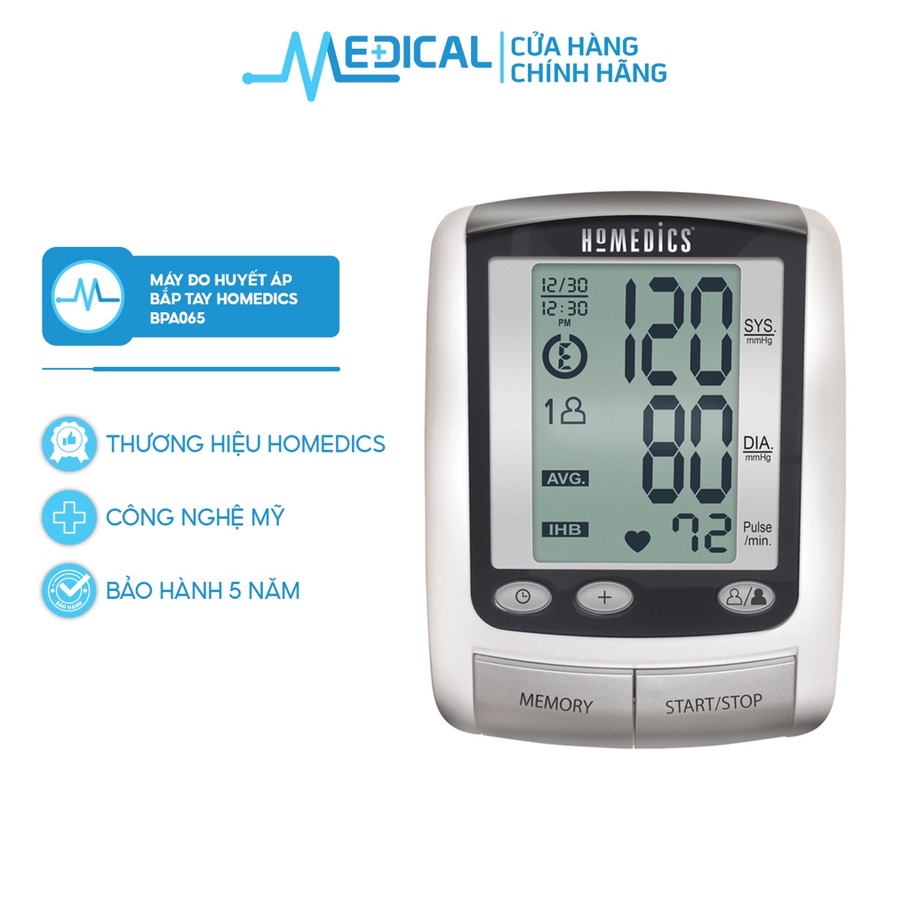 Máy đo huyết áp bắp tay HOMEDICS BPA065 công nghệ Smart Measure™ Technology - MEDICAL